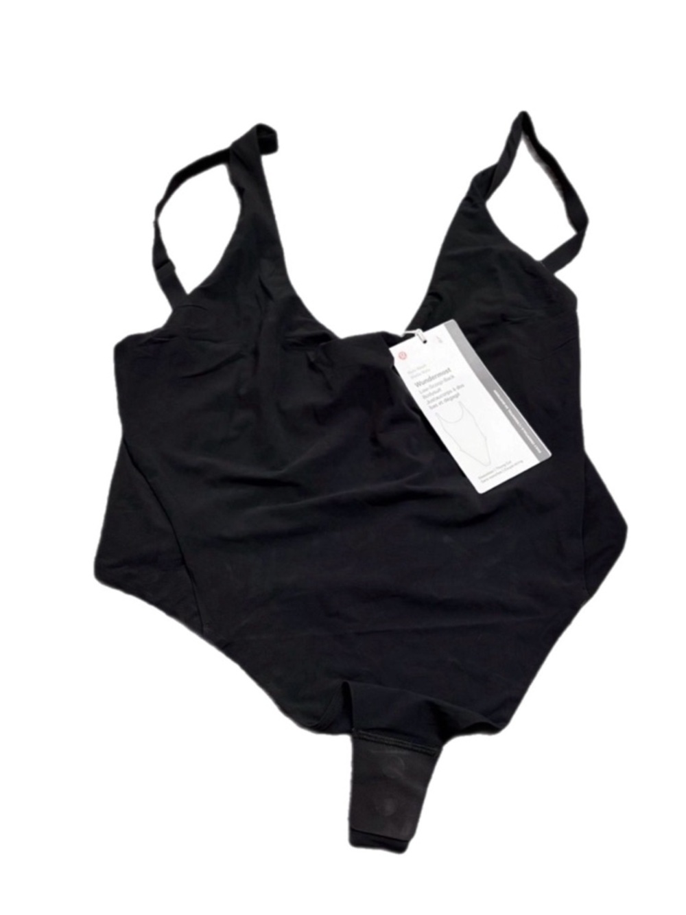 NWT Lululemon Wundermost Soft Mesh Scoop Back Sleeveless Bodysuit Black L